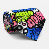 Graffiti Pattern Krawatte (Gerollt)
