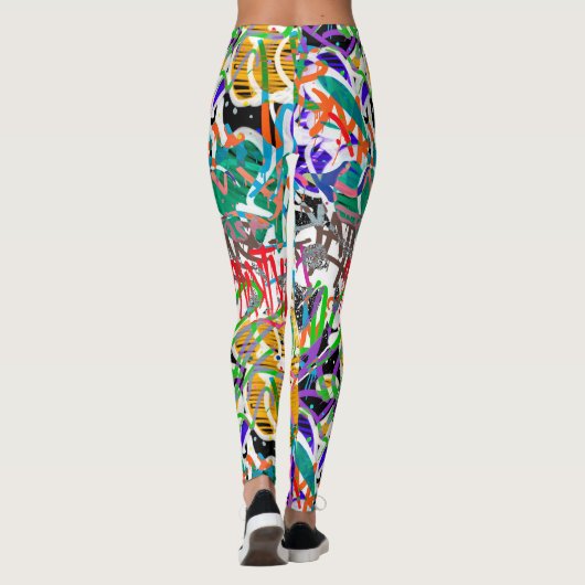 Graffiti Pattern Leggings (Rückseite)
