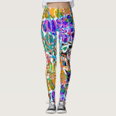 Graffiti Pattern Leggings (Vorderseite)