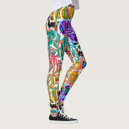 Graffiti Pattern Leggings (Rechts)