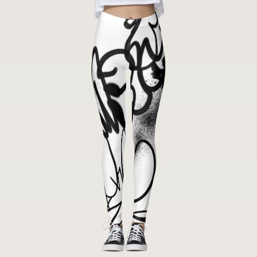 Graffiti Pattern Leggings (Vorderseite)