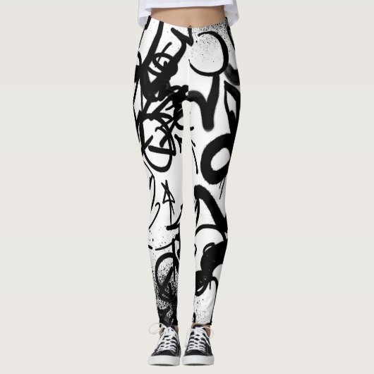 Graffiti Pattern Leggings (Vorderseite)