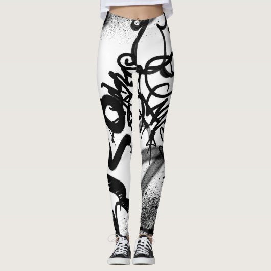 Graffiti Pattern Leggings (Vorderseite)
