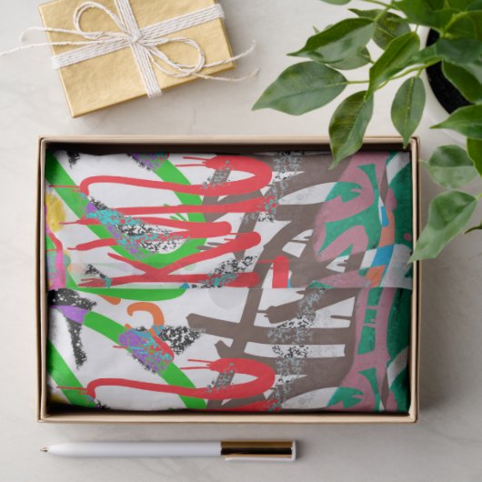 Graffiti Pattern Seidenpapier (Geschenk)