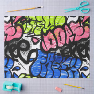 Graffiti Pattern Seidenpapier