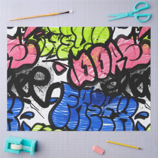 Graffiti Pattern Seidenpapier (Basteln)