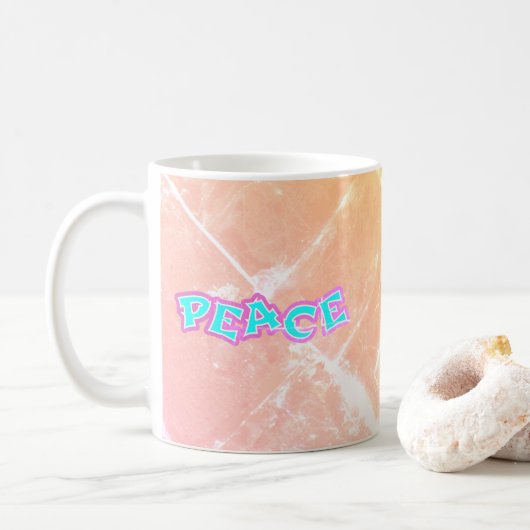 Graffiti Peace Kaffeetasse (Mit Donut)