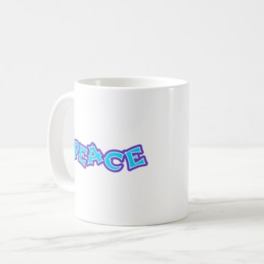 Graffiti Peace Kaffeetasse (Vorderseite Links)