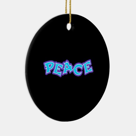 Graffiti Peace Keramik Ornament (Rechts)