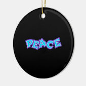 Graffiti Peace Keramik Ornament (Links)