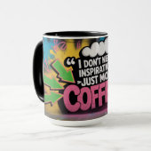 Graffiti Pep Talk - Lustige Motivation Tasse (Vorderseite Links)