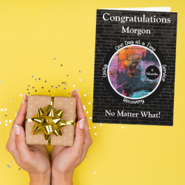 Graffiti Personalisierte Sobriety Meilenstein-Kart Karte