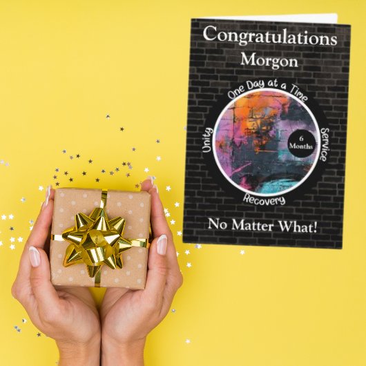 Graffiti Personalisierte Sobriety Meilenstein-Kart Karte