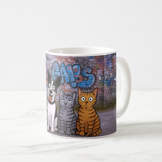 Graffiti Pets Smile Kaffeetasse (VorderseiteRechts)