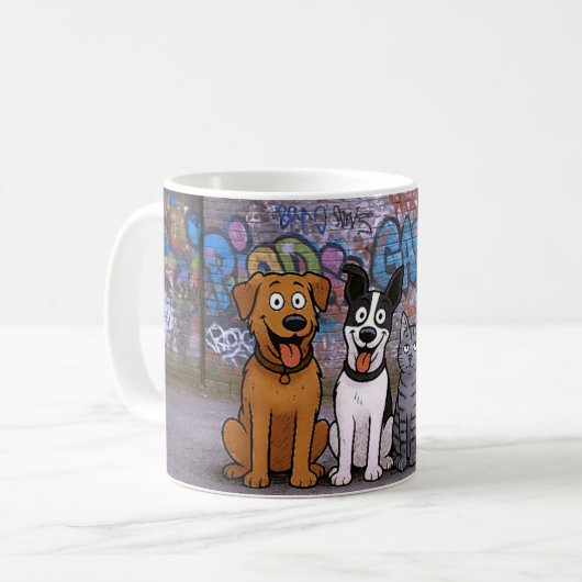 Graffiti Pets Smile Kaffeetasse (Vorderseite Links)