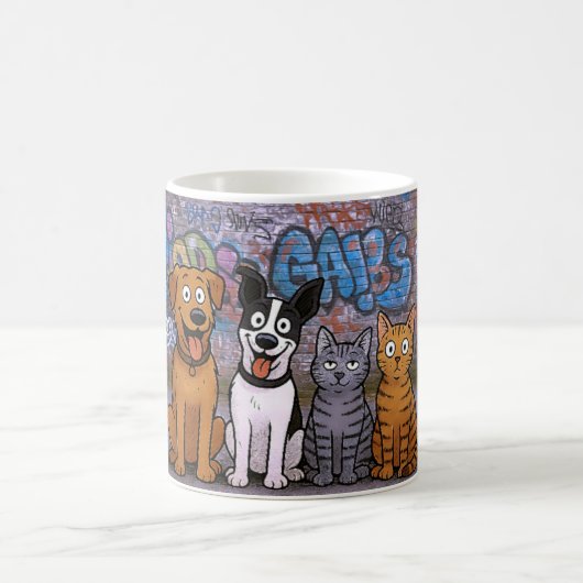 Graffiti Pets Smile Kaffeetasse (Mittel)