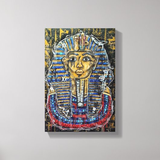 Graffiti Pharaoh King Tut Leinwanddruck (Vorderseite)