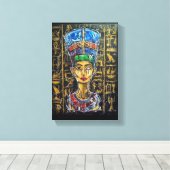 Graffiti Pharaoh Queen Nefertiti Leinwanddruck (Insitu (Holzboden))
