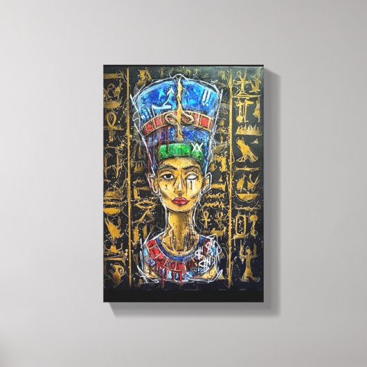 Graffiti Pharaoh Queen Nefertiti Leinwanddruck (Vorderseite)