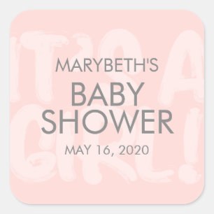 Graffiti Pink Baby Dusche Gefallen Sticker