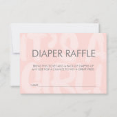 Graffiti Pink Babydusche Windelwanne Raffle Ticket Einladung (Vorderseite)