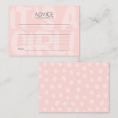 Graffiti Pink Babyduschenempfehlung für Mama Hinweiskarte (Vorne/Hinten)