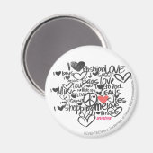 Graffiti Pink Magnet (Vorderseite/Rückseite)