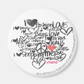 Graffiti Pink Magnet (Vorne)