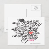 Graffiti Pink Postkarte (Vorne/Hinten)