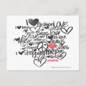 Graffiti Pink Postkarte (Vorderseite)