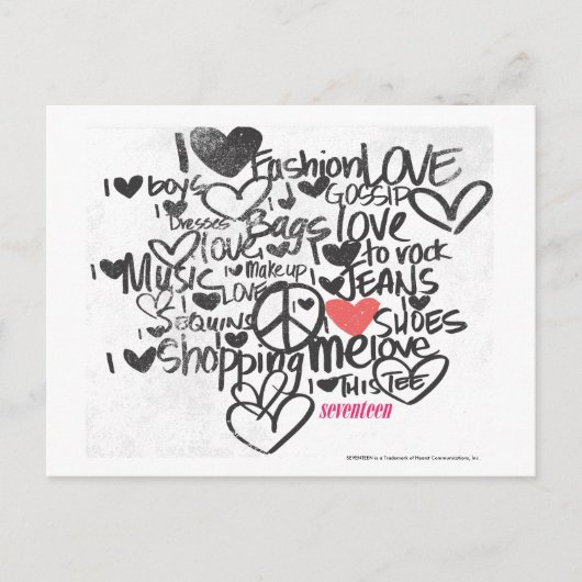 Graffiti Pink Postkarte (Vorderseite)