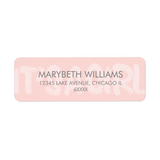 Graffiti Pink sein Mädchen-Duschnadel-Adressetiket (Vorne)