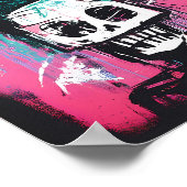 Graffiti Pirate and NFT Characters Bold Urban Grid Poster (Ecke)