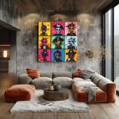 Graffiti Pirate Characters in Bold, Vibrant Street Poster