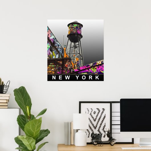 Graffiti-Plakate in New York Poster (Heimbüro)