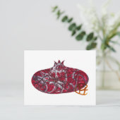 Graffiti Pomegranate Minimalistisch Art Postkarte (Stehend Vorderseite)