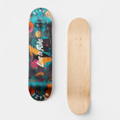 Graffiti Pop Art Skateboard - Live to Rive Motto (Vorderseite)