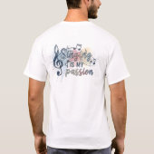 Graffiti Pop Sängerin mit Mic & Spray Can T-Shirt (Rückseite)