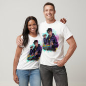 Graffiti Pop Sängerin mit Mic & Spray Can T-Shirt (Unisex)