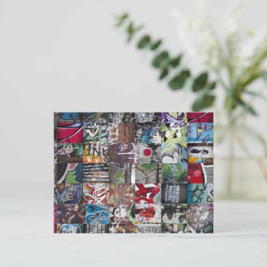 Graffiti Postcard Postkarte (Stehend Vorderseite)