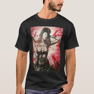 Graffiti Poster Frau Rauchen Zigarette Frau Mann T-Shirt