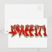 Graffiti Postkarte (Vorne/Hinten)