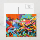Graffiti Postkarte (Vorne/Hinten)