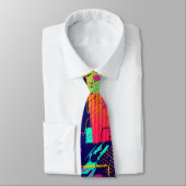 graffiti print teen abstract pattern background krawatte (Gebunden)