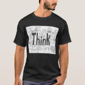 Graffiti Punk Rock Design #4 "Think Black" T-Shirt (Vorderseite)