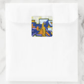 Graffiti Quadratischer Aufkleber (Tasche)