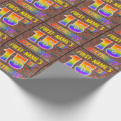 Graffiti Rainbow Look 15. GEBURTSTAG! & INDIVIDUEL Geschenkpapier (Ecke)