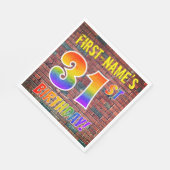 Graffiti Rainbow Look 31. GEBURTSTAG! + INDIVIDUEL Serviette (Ecke)