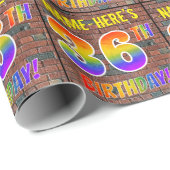 Graffiti Rainbow Look 36. GEBURTSTAG! & INDIVIDUEL Geschenkpapier (Rolleneckpunkt)