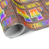 Graffiti Rainbow Look 44. GEBURTSTAG! & INDIVIDUEL Geschenkpapier (Rolleneckpunkt)